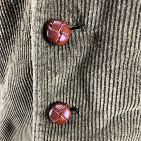 Ralph Lauren 2 Corduroy Blazer Vintage 1990s Jacket Olive Green Career Business - Picture 6 of 7